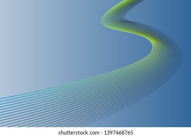 Abstract vector background, color flow waved lines 5