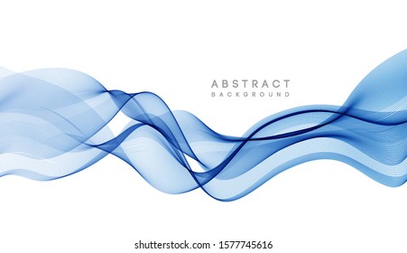 Abstract vector background, color flow waved lines for brochure, website, flyer design. Transparent smooth wave