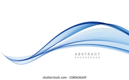 Abstract vector background, color flow waved lines for brochure, website, flyer design. Transparent smooth wave