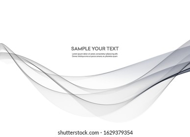 Abstract vector background, color flow waved lines for brochure, website, flyer design. Transparent smooth wave