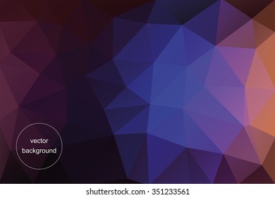 Abstract vector background with color gradients consisting of polygons
