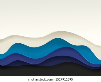 Abstract vector background of color layers