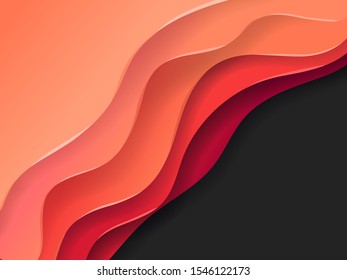 Abstract vector background of color layers
