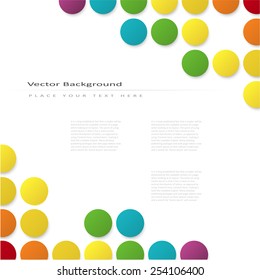 Abstract vector background with color rainbow circles 