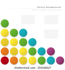 Abstract vector background with color rainbow circles 