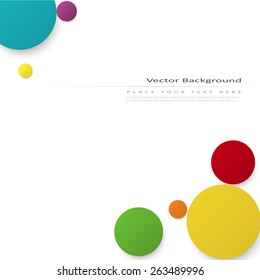 Abstract vector background with color rainbow circles 