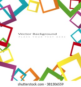 Abstract vector background with color rainbow squares