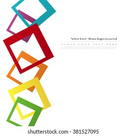 Abstract vector background with color rainbow squares