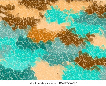 Abstract vector background. Color raster composition of geometric shapes.