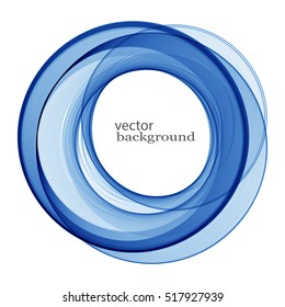 Abstract vector background with color ring.The shape of the circle.The blue line circle.Blue transparent circles.Vector circle.Frame circle.The blue border of the circle