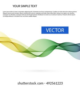 Abstract vector background, color smoke wave.