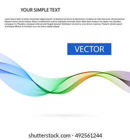 Abstract vector background, color smoke wave.