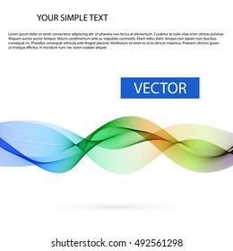 Abstract vector background, color smoke wave.