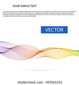 Abstract vector background, color smoke wave.