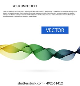 Abstract vector background, color smoke wave.