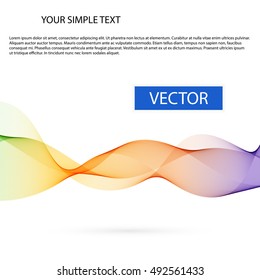Abstract vector background, color smoke wave.