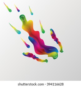 Abstract vector background color splash paint colorful liquid splashes