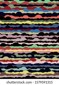 Abstract vector background. Color striped composition of geometric graphic elements.