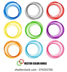 Abstract vector background, color  transparent ring illustration eps10