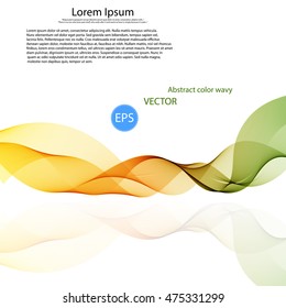 Abstract vector background, color transparent waved lines for brochure, website, flyer design.
