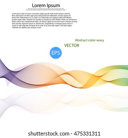 Abstract vector background, color transparent waved lines for brochure, website, flyer design.