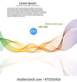 Abstract vector background, color transparent waved lines for brochure, website, flyer design.