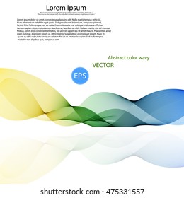 Abstract vector background, color transparent waved lines for brochure, website, flyer design.