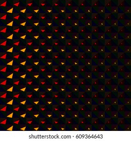 Abstract vector background with color triangles. Geometric low poly graphic texture. Grid mosaic with bright shapes. Creative decoration for wallpaper web cover flyer poster banner. Disco party, show