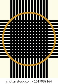 Abstract vector background. Color vertical composition of regular overlapping geometric elements.