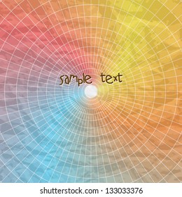 Abstract vector background. Color wheel made of bricks. Square composition with geometric color flow effect.