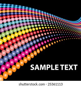 Abstract vector background with colored balls