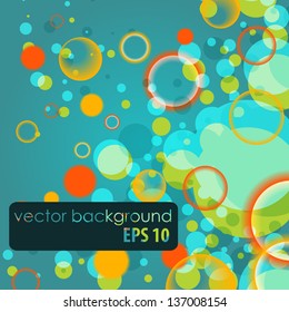 abstract vector background with colored circles