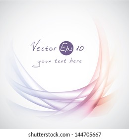 Abstract vector background with colored lines and waves