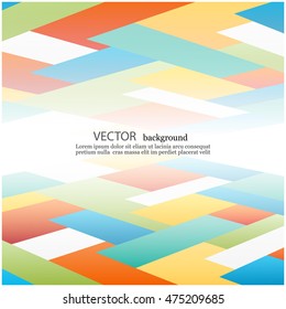 Abstract Vector background with Colored rectangles in perspective