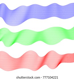 Abstract vector background with colored wavy lines