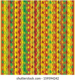 abstract vector background with colorful autumn leaves and symmetrical lines