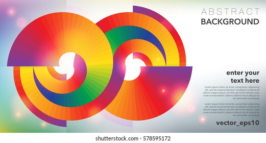 Abstract vector background. Colorful blurred background with gradient effect on light panel. Use for template, poster or brochure design. Vector illustration. Eps10.