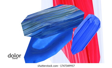 Resumen de fondo vectorial con coloridas formas acrílicas brillantes texturadas. Plantilla de diseño de portada artística. Papel pintado de pintura digital con dibujos a mano. Diseño universal con elementos de trazo de pincel.