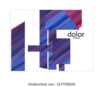 Abstract vector background with colorful bright acrylic textured shapes. Artistic poster design template. Collage art. Digitally painted paper rectangles overlap on white. Constriction paper banner.