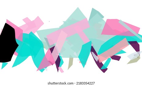 Abstract vector background with colorful bright rough random grange textured shapes. Artistic poster design template. Collage art. Digital craft paper overlap on white. Constriction paper banner.