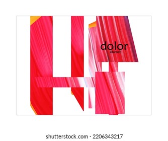 Abstract vector background with colorful bright acrylic textured shapes. Artistic poster design template. Collage art. Digitally painted paper rectangles overlap on white. Constriction paper banner.