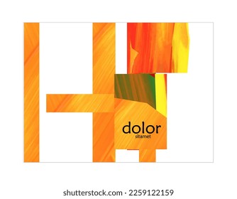 Abstract vector background with colorful bright acrylic textured shapes. Artistic poster design template. Collage art. Digitally painted paper rectangles overlap on white. Constriction paper banner.