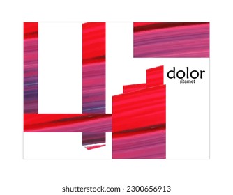 Abstract vector background with colorful bright acrylic textured shapes. Artistic poster design template. Collage art. Digitally painted paper rectangles overlap on white. Constriction paper banner.