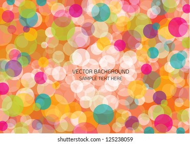 abstract vector background with colorful bubbles and place for your text
