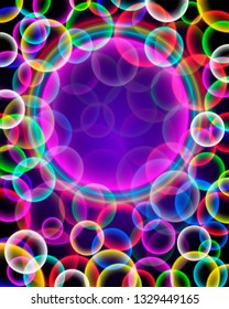 Abstract vector background with colorful bubbles