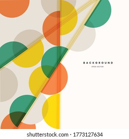 fondo vectorial abstracto con colores coloridos y círculos y líneas armonizados