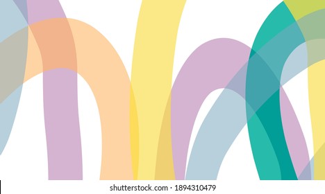 Abstract vector background with colorful curved lines