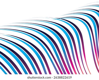 Abstract Vector Background With Colorful Curved Lines. Isolated Background.	
