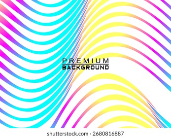 Abstract vector background with colorful dynamic flowing wave pattern, suitable for modern digital art and design projects.
