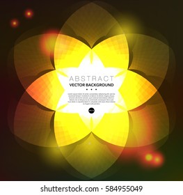 Abstract vector background. Colorful floral background. Use for template, poster or brochure design. Vector illustration. Eps10.